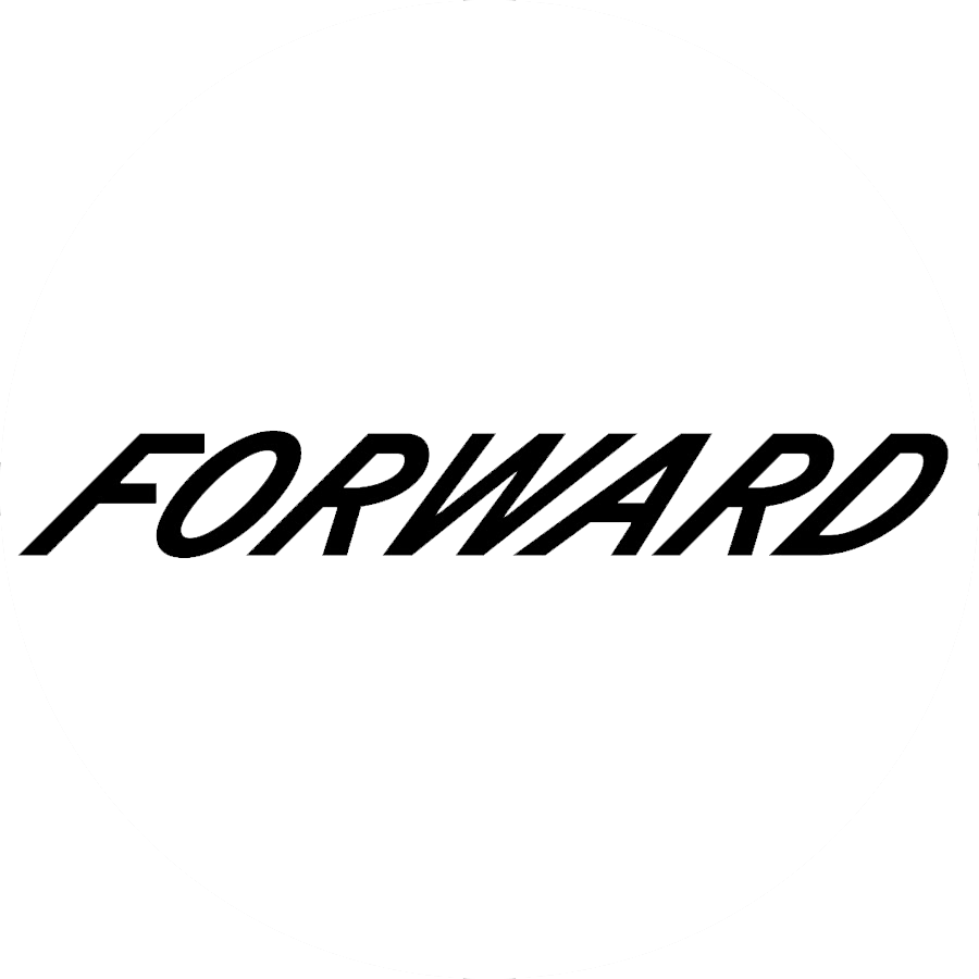 The word "FORWARD" in bold, italicized black text.
